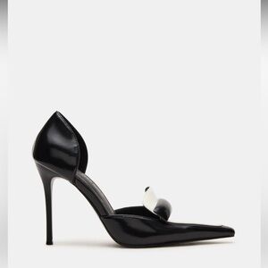 Steve Madden DELPHINI NWT Black and White Stiletto Heels Size 8 🖤